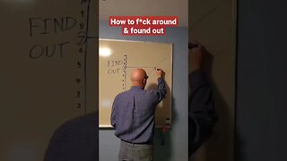 How to f*ck around & found out