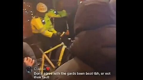 Gardai Irish Police Has His Bike Stolen and Thrown In The River! During Dublin Riots Ireland