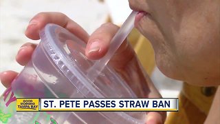 St. Pete City Council votes to ban plastic straws