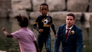 Groom saves boy on wedding day