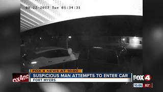 Suspicious man attempts to enter car