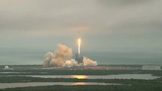 Liftoff in UHD of SpaceX Falcon 9 on CRS 10 Mission