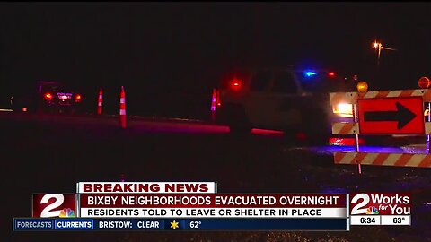 bixby neighborhoods evacuate overnight