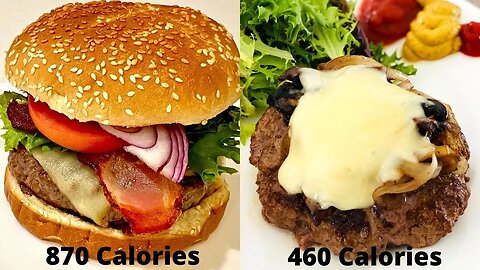 Classic American Cheeseburger 2 Ways - Regular VS Light Version