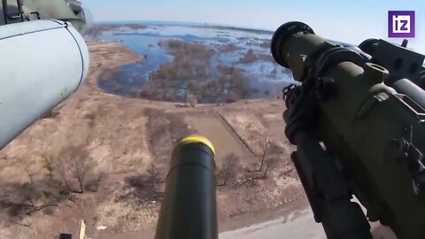 Footage from the Russian Ka-52 "Alligator" helo.