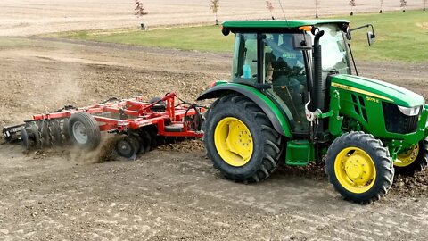 Dry Hard Soil! John Deere 5075E Disking …Any Chance Grass will Grow?