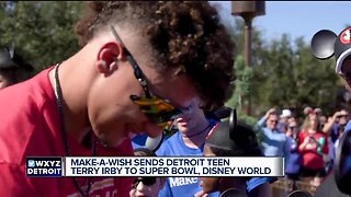 Make-A-Wish sends Detroit teen Terry Irby to Super Bowl AND Disney World