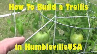 How to Build a Trellis to aid vertical gardening - Square Foot Garden 2015 SFG