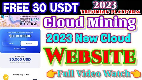 cloud mining site | new cloud mining website 2023 | free 30 dollar
