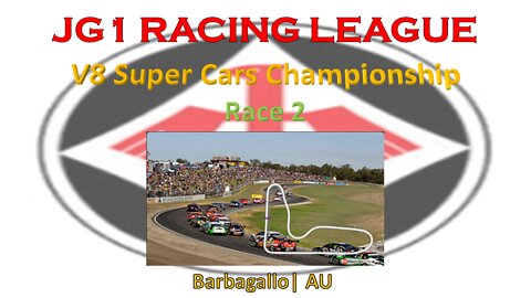 Race 2 | JG1 Racing League | V8 Super Cars Championship | Barbagallo Raceway | AU