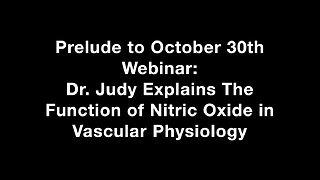 Intro to "The Function of Nitric Oxide in Vascular Physiology"