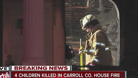 4 children killed, 3 adults hospitalized in Carroll County house fire