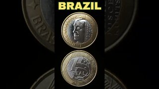 Brazil 1 Real 2002.#shorts #coinnotesz