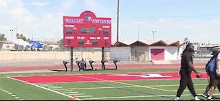 Raiders host development event for Las Vegas-area high school football teams