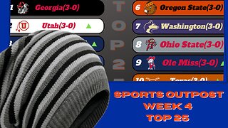 College Football SP TOP 25 For Week 4