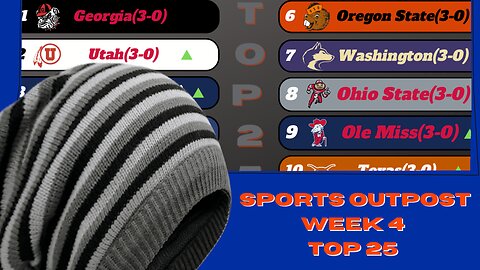 College Football SP TOP 25 For Week 4