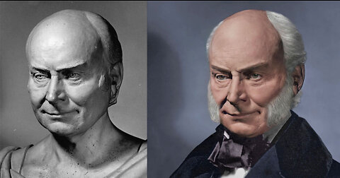 The Life Mask Face of John Quincy Adams - A Photoshop Reconstruction