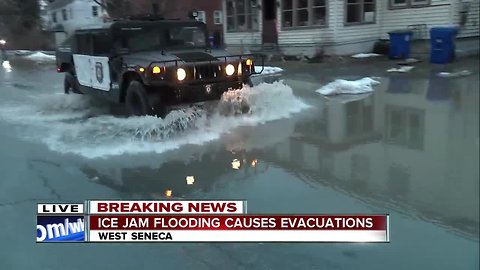 Ice jam flooding prompts evacuations in West Seneca