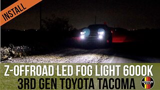 Z-OFFROAD LED FOG INSTALL IN 3RD GEN TACOMA | 6000K CLEAN WHITE LIGHT | HEADLIGHT BRIGHT