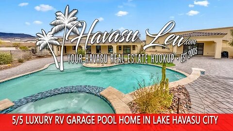 Lake Havasu Luxury RV Garage Pool Home 2010 Circula De Hacienda MLS 1024913