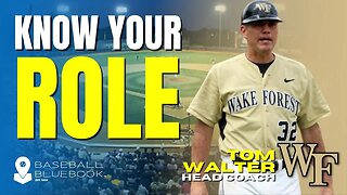 Tom Walter Wake Forest, Know Your Role on a team ! Be ready !