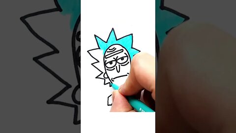 How to draw and paint Rick from Rick and Morty