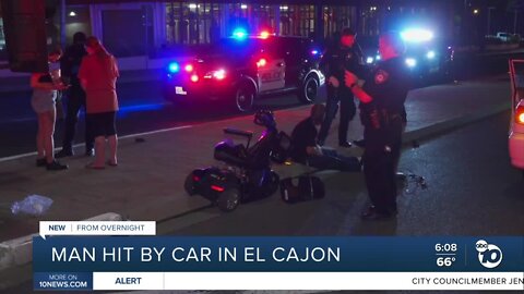 Man in scooter hit by car in El Cajon