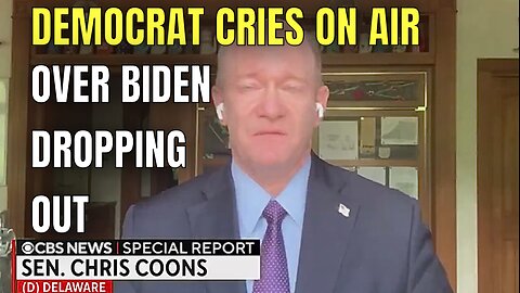 Biden campaign co-chair Chris Coons was just crying on national television over Biden dropping out!