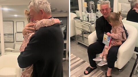 Father & daughter share teary reunion after being apart