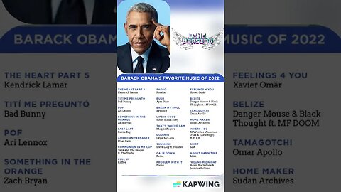 Barack Obama's Favorite music of 2022 #shorts #viral #barackobama