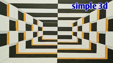 Optical illusion 3d wall painting decoration