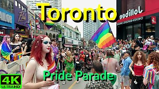 【4K】Pride Parade 🌈 Dyke March Toronto Canada 🇨🇦