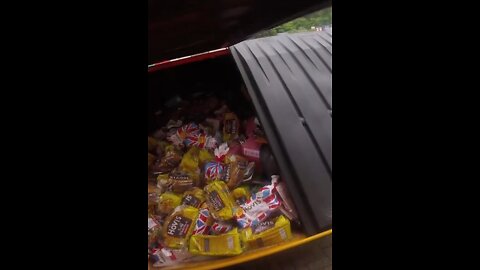 Intact food thrown into the garbage can