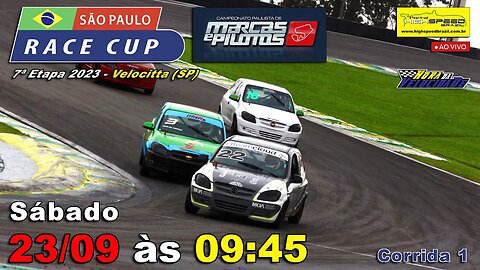 🔴 RACE CUP / MARCAS E PILOTOS SP | Corrida 1 | 7ª Etapa 2023 | Velocitta (SP) | Ao Vivo