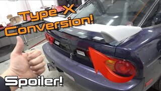 The 240SX Gets A Genuine 180SX "Kouki" Spoiler For The Type-X Conversion!