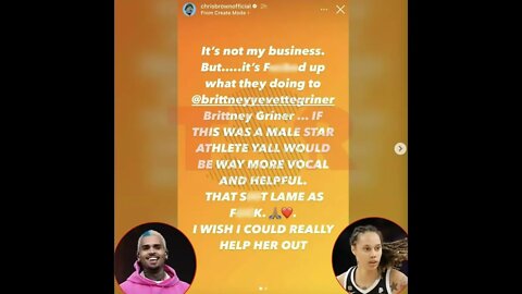 Chris Brown Reacts Brittney Griner 😱 ¨A Male Athlete Would Be Home By Now¨ - I Wish I Could Help Her