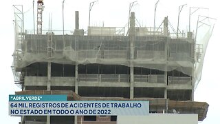 Abril Verde: 64 Mil Registros de Acidentes de Trabalho no Estado em todo o Ano de 2022.