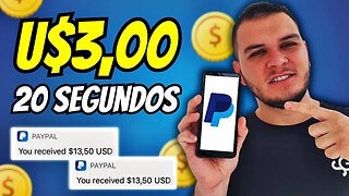 GANHE $3,00 A CADA 20 SEGUNDOS EM DINHEIRO NO PAYPAL (GRÁTIS)