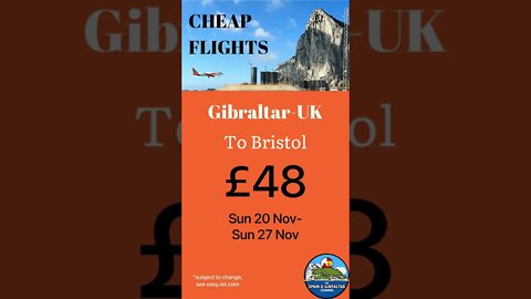 Cheap Flight Alert: Gibraltar to UK #shorts
