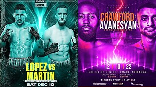LOPEZ vs MARTIN & CRAWFORD vs AVANESYAN & UFC282