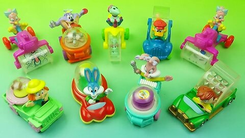 1992 TINY TOON ADVENTURES Full set of 9 HAPPY MEAL COLLECTIBLES VIDEO REVIEW