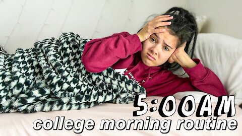 5 AM college morning routine!