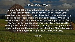 New Job Prayer (Prayer for Job Seekers)