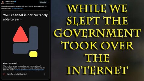 Be worried. The US government has taken control of all on ramps to the internet.