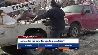Towing companies working overtime in frigid weather