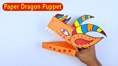 How to Make Paper Dragon Puppet/DIY Paper Dragon/Easy Paper Crafts