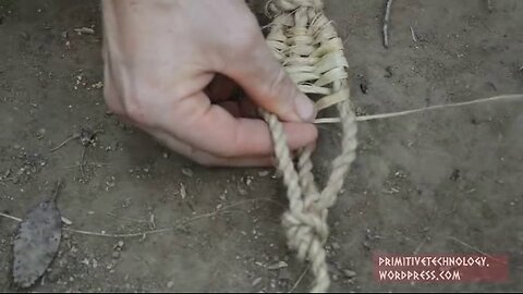 PRIMITIVE SURVIVAL, SLING with Cattail, Bark Strips, Split Roots or Vines