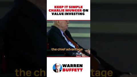 Keep It Simple Charlie Munger on Value Investing | Motivational Speech #shorts