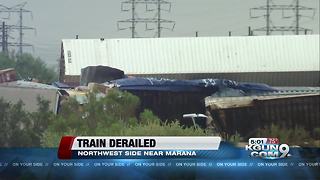 I-10 frontage road closed due to train derailment