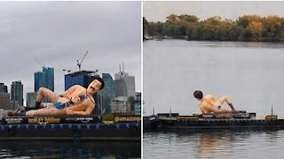 A Giant Borat Is Floating Around Toronto Right Now & It's Very Nice